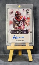 Amaré Barno 2022 Leaf Draft Silver Auto #BA-AB1 Virginia Tech Hokies RC