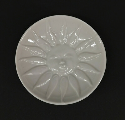 9924045 Porcelain Sonnen-Schale Teebutel-Ablage White Wagner&Apel Thuringia D9cm