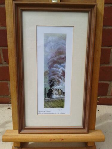Steam Locomotive: "Storming the Incline". Small framed print by Neil Hopkins - 第 1/2 張圖片