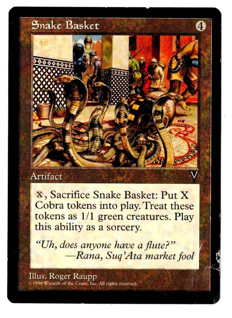 Snake Basket - Visions 1996 MTG Artifact Rare HP (B)