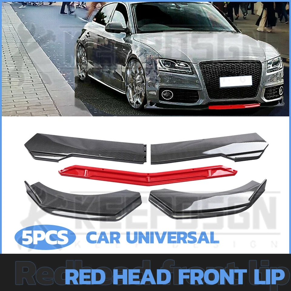 Parachoques delantero divisor de labios piezas accesorios varilla puntal fibra de carbono para Acura MDX Foto 4 de 4