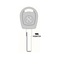 Ilco Uncut Transponder Key Replacement For Volkswagen Id48 Can Chip Hu66t24