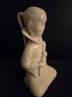 Lenwile Ardalt Artware Boy Figurine 5'' White Porcelain Collectible Japan