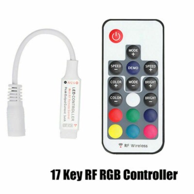 10X RF Mini Funk Fernbedienung + Empfänger für RGB LED Streifen 3528/5050