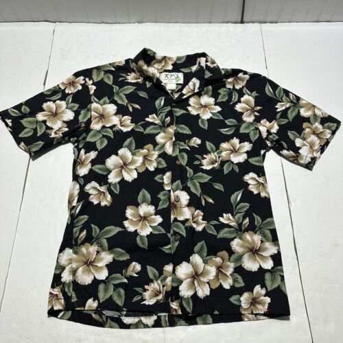 Vintage Ky’s Hawaiian Shirt Mens S Button Up Hibi… - image 1