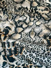 1 METER SNAKE ANIMAL REPTILE PRINT SCUBA STRETCH DRESS FABRIC 58” WIDE