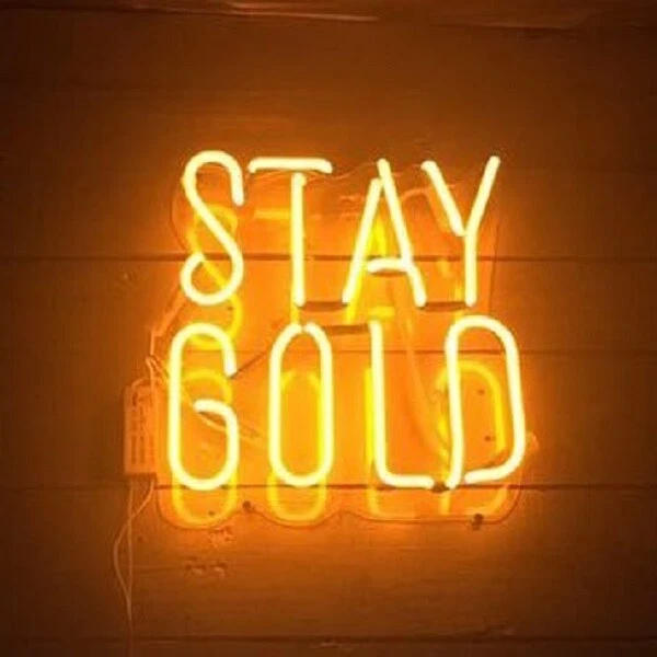 Golden neon light deals