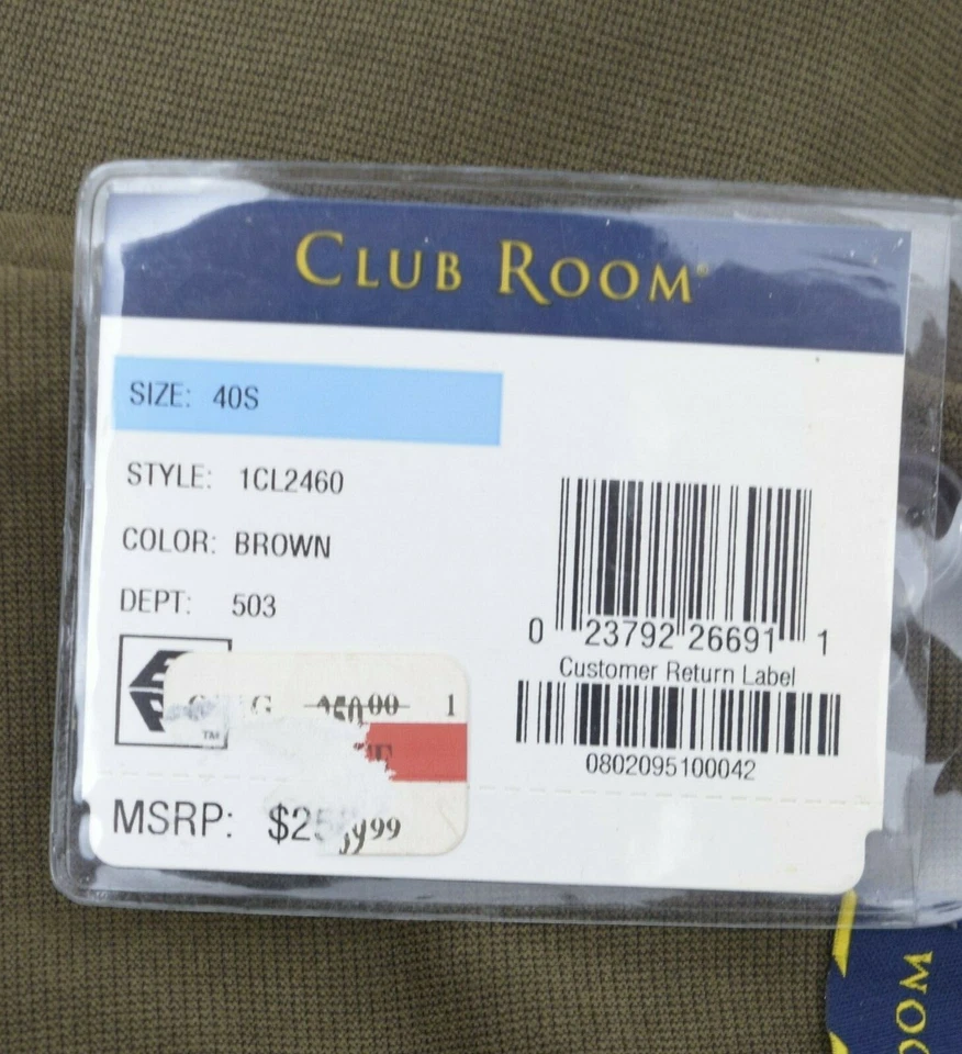 Blazer Abrigo Deportivo Club Room Hombre Microgamuza Marrón 40S 🔥🔥 Foto 4 de 4