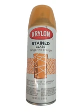Krylon Stained Glass Aerosol Paint, 11.5 Ounces, Tangerine Orange