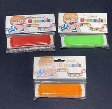 Lot Of 3 Harmonicas NOS In Pkg VTG Mid-Century Hong Kong Plastic Toy Realistic