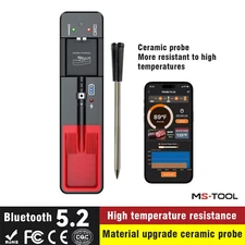 2025 Bluetooth Truly Wireless Meat Thermometer Cooking BBQ Oven 360FT APP