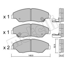 METELLI Bremsbeläge Bremsbelegsatz vorne für KIA Sportage Retona