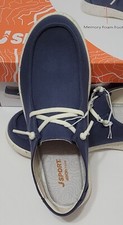 Jsport Ladies Wenden Casual Easy Slip on Shoes Memory Foam Navy Size 7 New