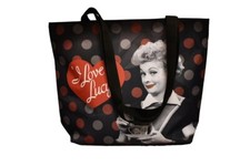 Nuevo Bolso de Mano Negro I Love Lucy Corazón Grande Hombro Compras Lucille Balle Regalo