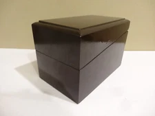 Reed & Barton Diamond Crown Wooden Cigar Humidor Box 9"x 5.5"x6". Excellent