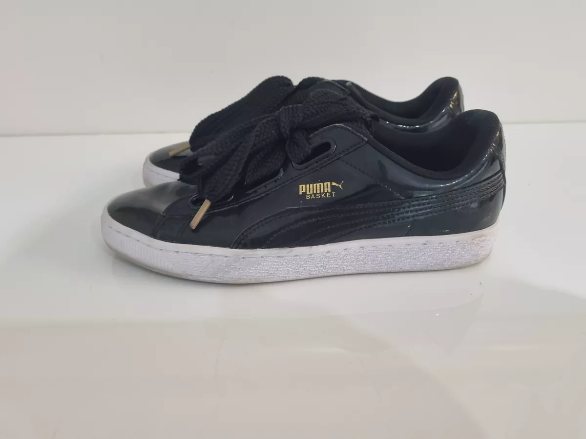 Black patent leather pumas deals