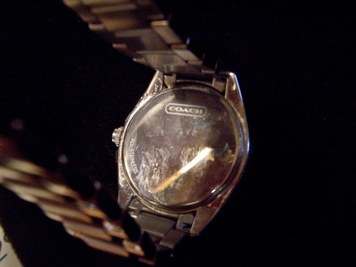 orologio da polso uomo COACH tutto acciaio inox funzionante condizioni pulito. EST 1941