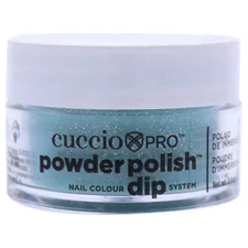 Cuccio Pro Powder Polish Nail Colour Dip System-Jade with Silver Glitter- 0.5 oz
