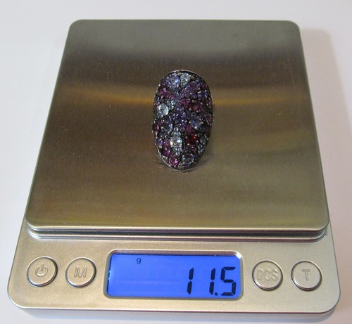 Graziela Gems Multi-Gemstone Elongated 5.00 carats Saddle Ring size 8 in package - Picture 9 of 14