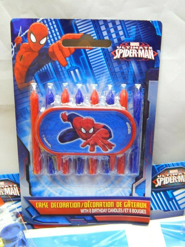 Marvel Spider-Man 30 Piezas Cumpleaños Fiesta Suministros Botín Bolsas Velas Globos  Foto 2 de 4