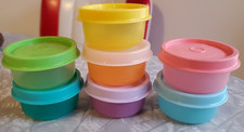 Lot of 7 Tupperware 1463 Smidgets Mini Tiny P...