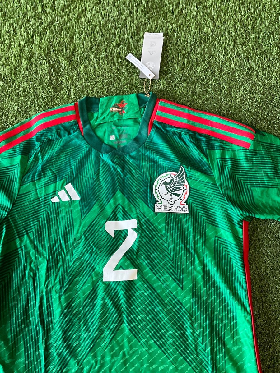 adidas Mexico Men's Authentic Home Jersey 22/23 Legend J.Araujo #2