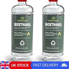 2L  Bioethanol Fuel: Clean Burning Solution for Fireplaces & Fire Pits