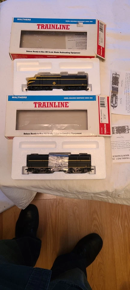 WALTHERS Trainline Alco FA-1 & FB-1 Locomotive Set ERIE 729-A 732-B In Boxes - Image 2 of 4