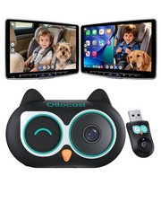 Baby Car Camera Wireless CarPlay Adapter,1080P HD Rear Seat Monitor Display ...