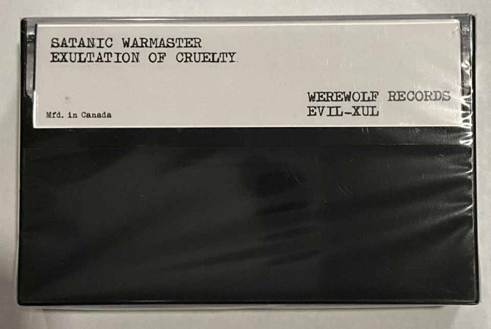 Satanic Warmaster - Exultation Of Cruelty Cassette 2024 Werewolf Records [New] Foto 3 de 4