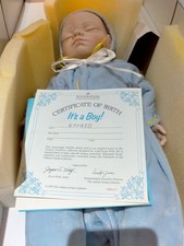 Ashton Drake Porcelain doll It's a boy by Joyce Wolf Nursery Newborns Collection