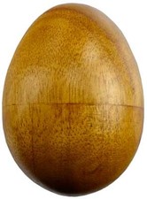 Wooden Egg Shaker Small 2-3/4" x 2" Rattle Sound Percussion Instrument