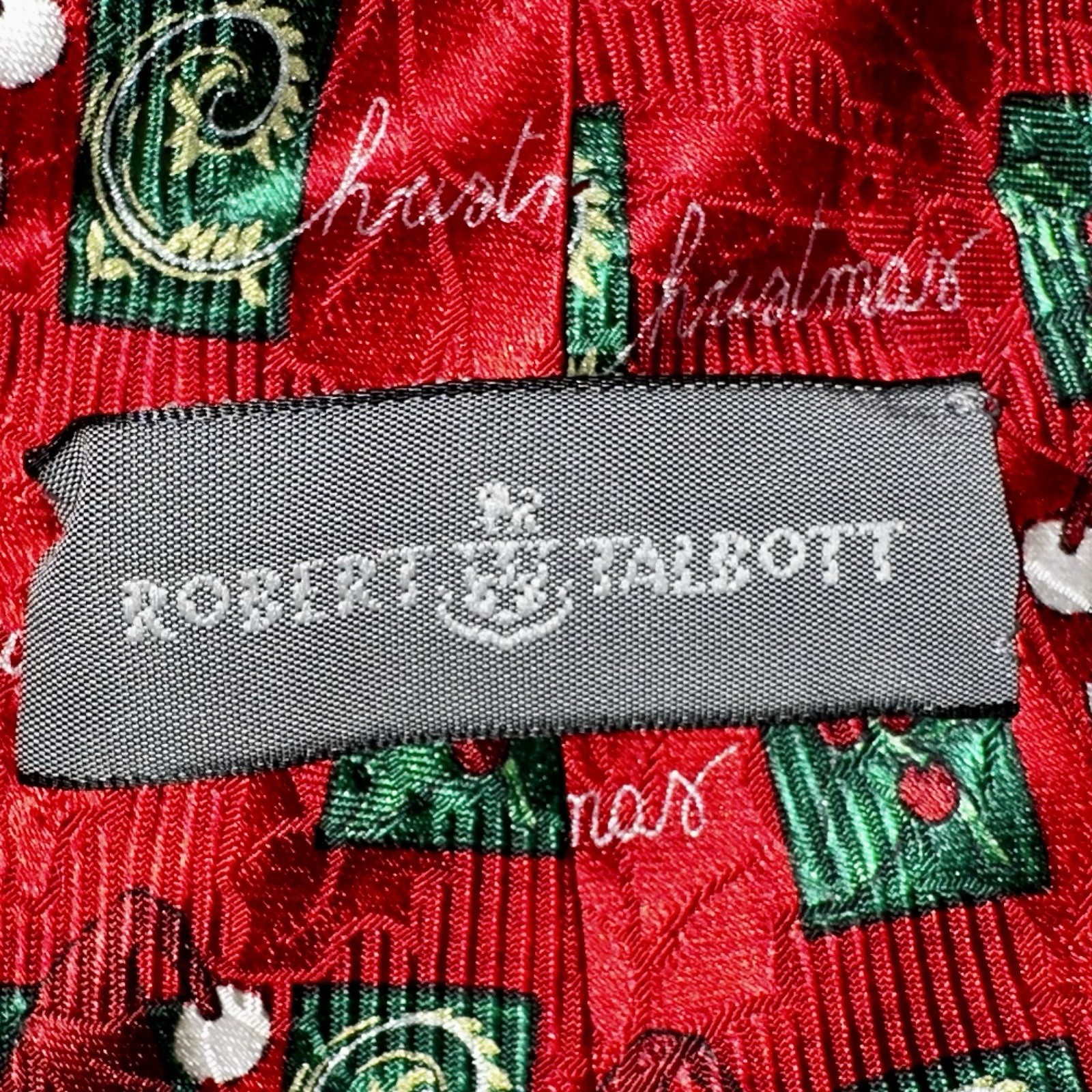 EUC ROBERT TALBOTT Red Christmas Ties Holidays Sa… - image 5