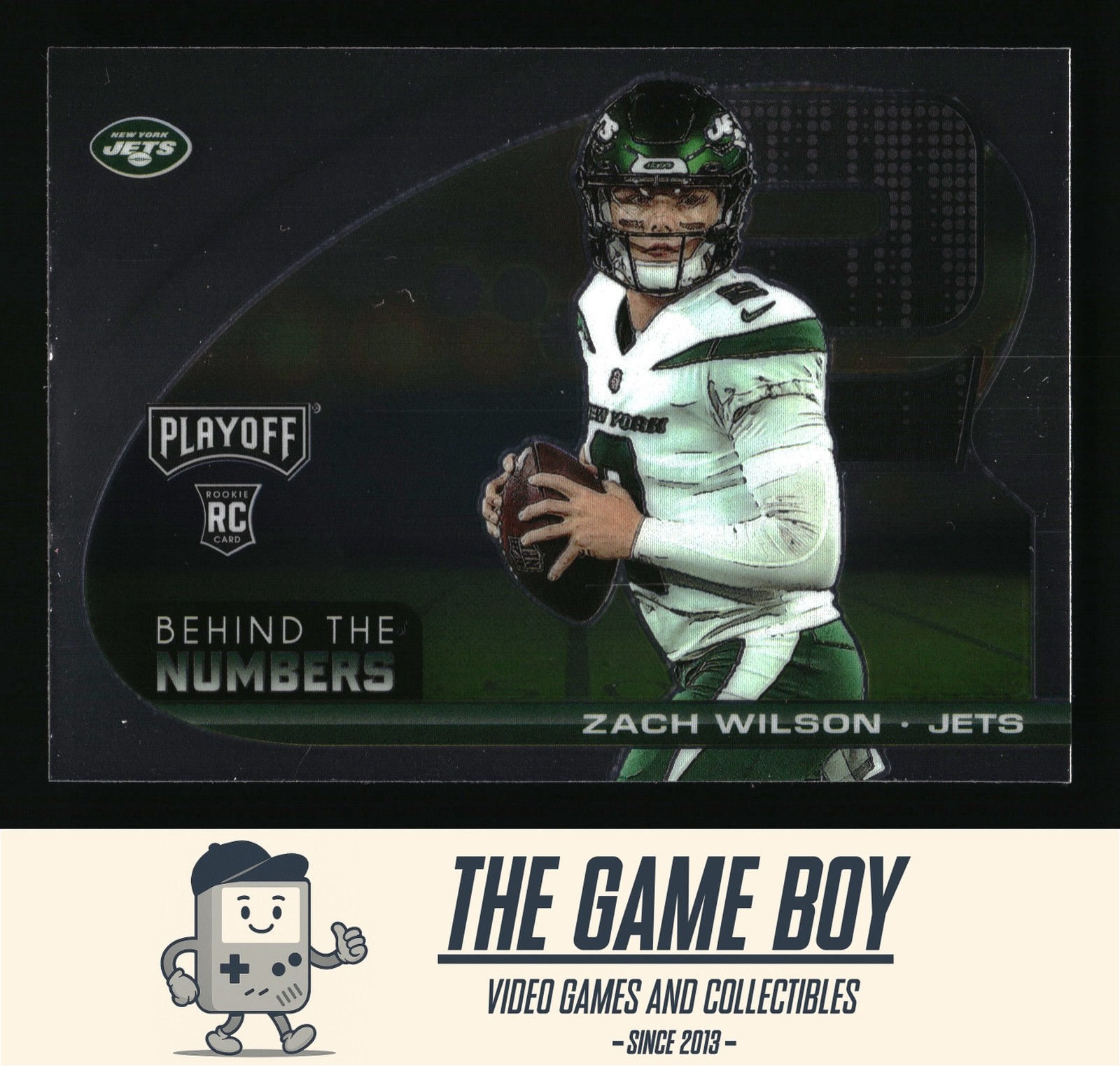 2021 Panini Playoff Behind the Numbers #BTN-ZWI Zach Wilson New York Jets