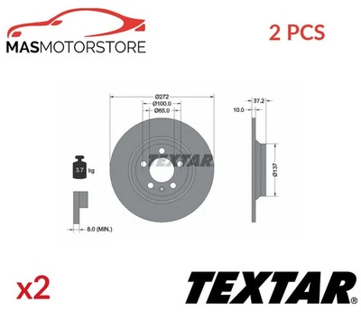 BREMSSCHEIBEN SATZ PAAR HINTEN TEXTAR 92315303 2PCS A FÜR VW POLO VI - Bild 1 von 4