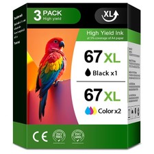 2 Tri-Color  1 Black 67XL Ink Cartridge for HP Envy Pro 6420e 6422e 6430e 6432e