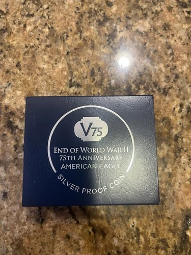 2020 End of World War II 75th Anniversary American Eagle Silver Proof Coin W/COA