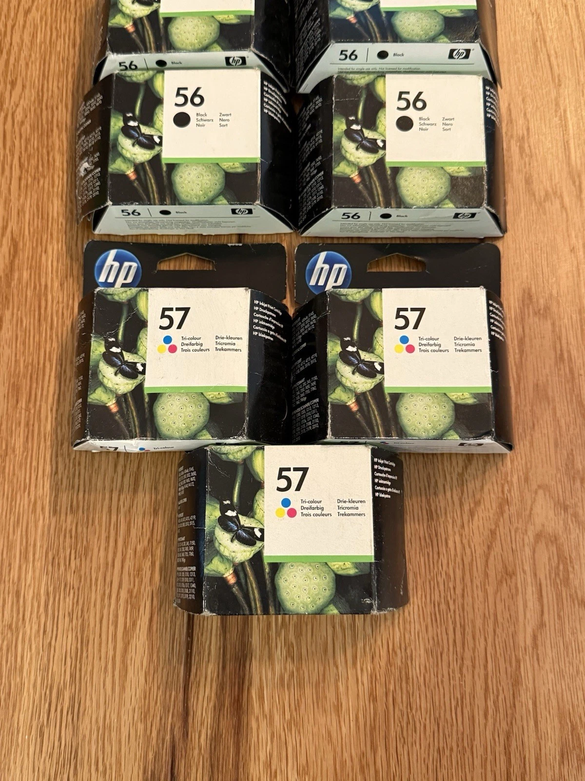 8x Total Genuine HP 56 Black & 57 Tri-Colour Ink Cartridges SA342AE - New Boxed 3
