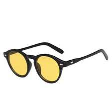 Classic Vintage Round Sunglasses Pop Rivet UV400 Goggles Green Colorful Eyewear