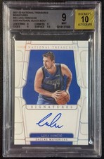 LUKA DONCIC 2021 NATIONAL TREASURES SIGNATURES 2023 ON CARD AUTO 1/1 BGS 9 MINT