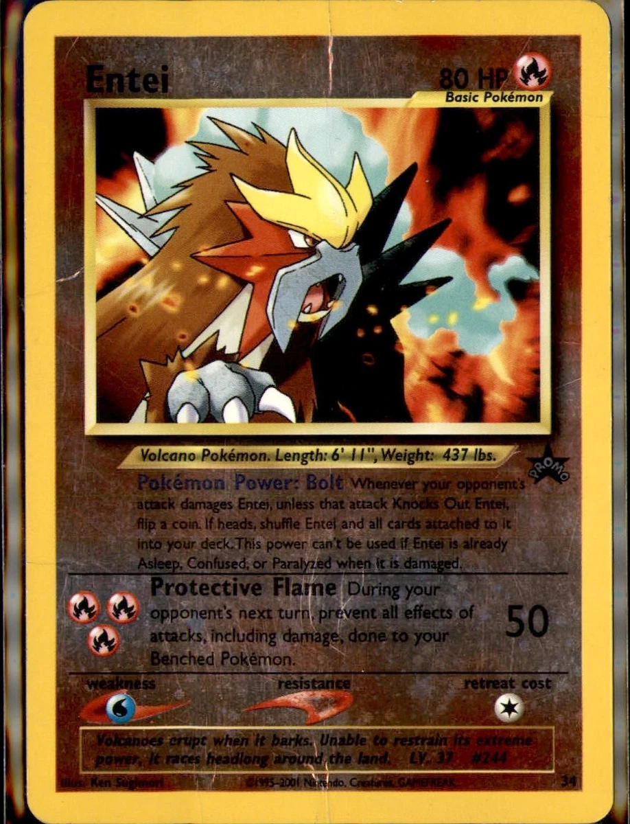 entei basic pokemon card value - (34) - Wizards Black Star Promos Included in an acrylic case for lasting preservation and featuring a striking image of the captivating character Entei-Holo (6) 2001 Pokemon Neo