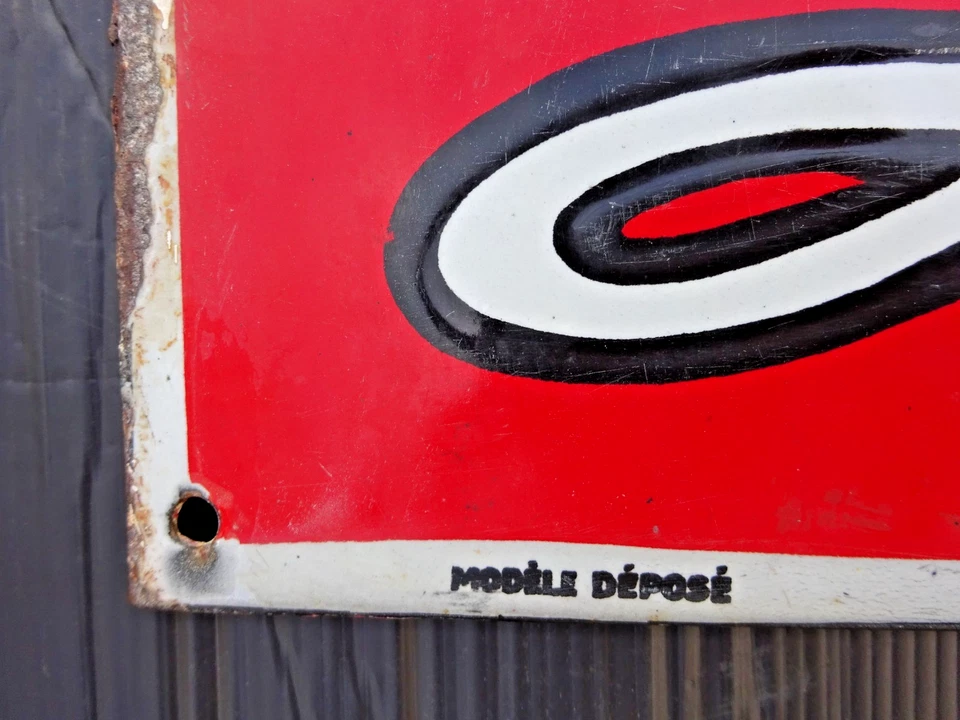 Plaque émaillée ancienne Machines Agricoles DOLLé - Photo 3/4