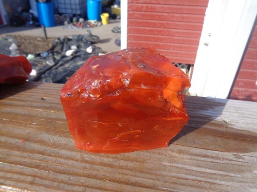 Glass Rock Slag Orange 2.10 lbs 40B Rocks Landscape Aquarium