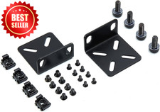 Rack Mount Kit Universal 1U Rack Ears Adjustable Holes Network Switch Server