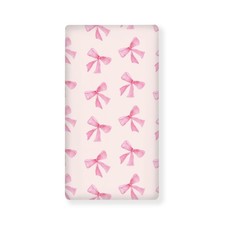 Pink Bow Baby Crib Sheet Fits Standard Crib Toddler Mattress 52x28x8 in