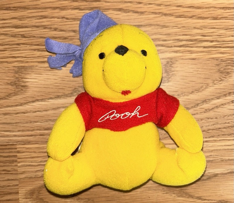 Disney Winnie the Pooh Beanbag Plush Toy with Purple Hat