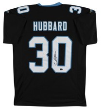 Chuba Hubbard Authentic Signed Black Pro Style Jersey Autographed BAS Witnessed