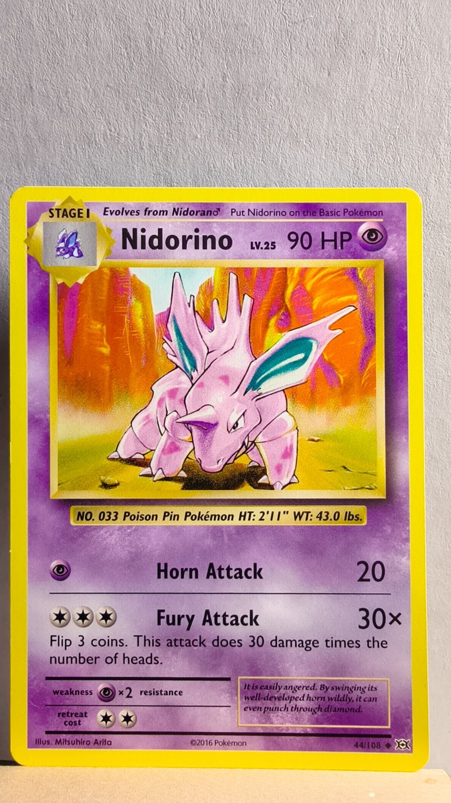 Nidorino [LP] - Pokemon TCG Evolutions 44/108 [Uncommon]