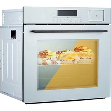 24In Wall Oven,Electric Built-In,2.5 Cu.Ft,Air Fry&Steam,Timer,Child Lock,Sliver