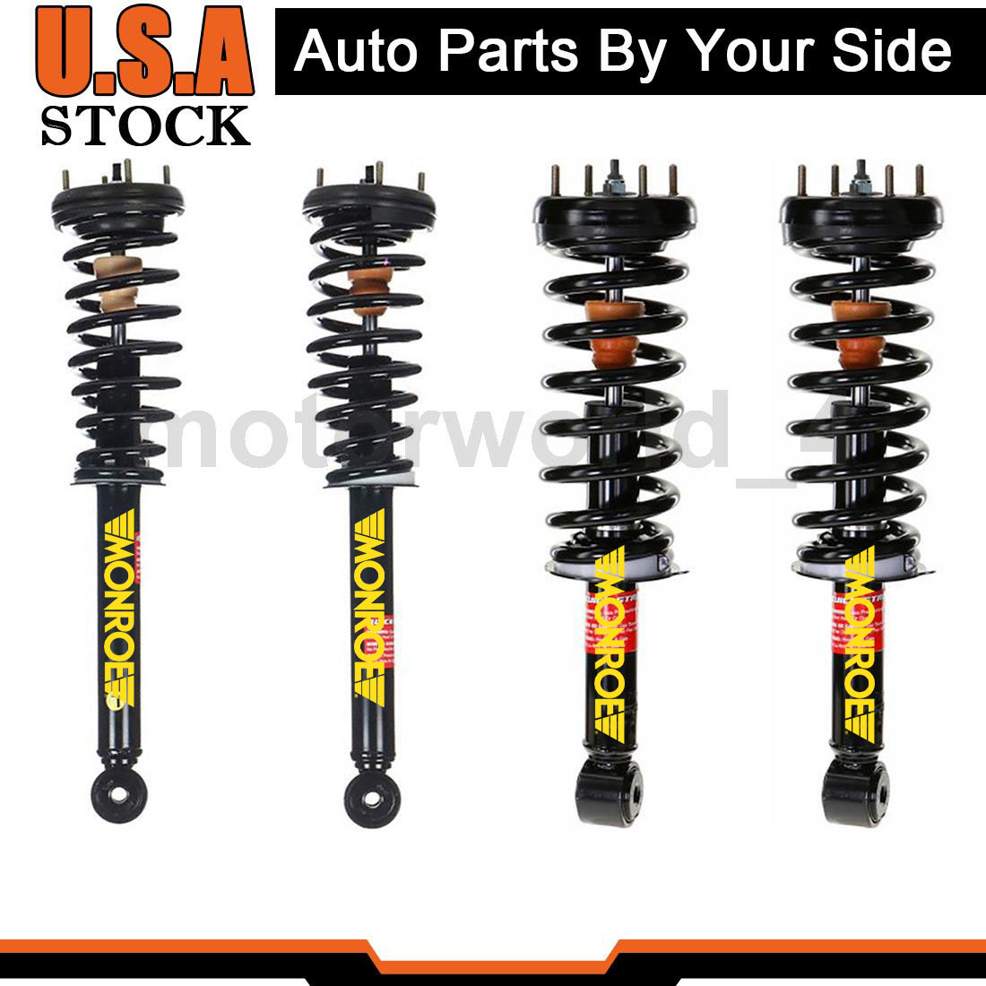Monroe Suspension 4 Rear Front Struts Coil Springs For Ford Thunderbird 2002